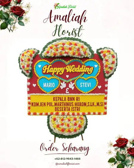 Papan Bunga Pernikahan Dengok